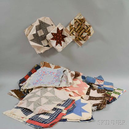 Group of Cotton Quilt Blocks