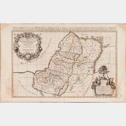 Israel. Alexis Hubert Jaillot (1632-1712) Judaea seu Terra Sancta, quae Hebraeorum, sive Israelitarum Terra.