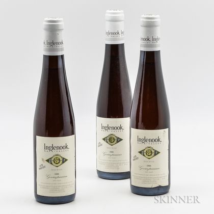 Inglenook Gewurtztraminer Late Harvest 1986, 3 demi bottles 