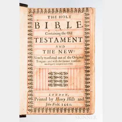 Bible, English. The Holy Bible, Containing the Old Testament and the New.