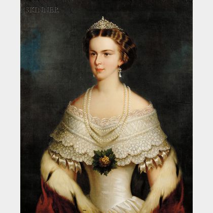 British School, 19th Century Portrait of Elisabeth of Bavaria