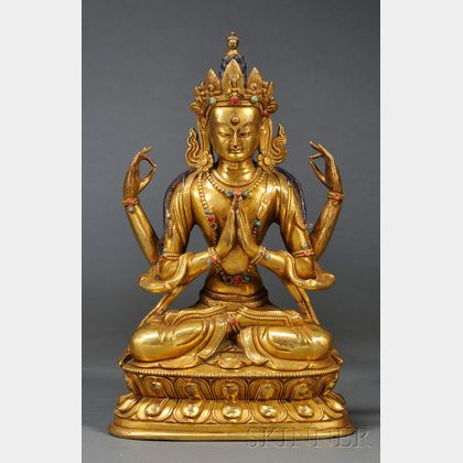 Gilt-bronze Bodhisattva of Infinite Mercy