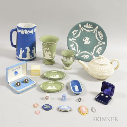 Eighteen Pieces of Wedgwood Tableware and Jewelry