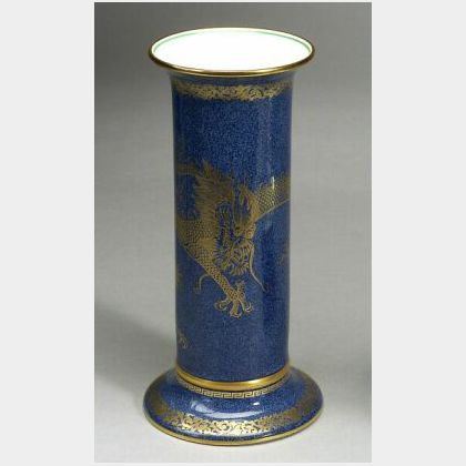 Wedgwood Powder Blue Lustre Decorated Bone China Vase