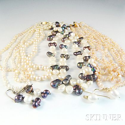 Group of Cultured Pearl Jewelry