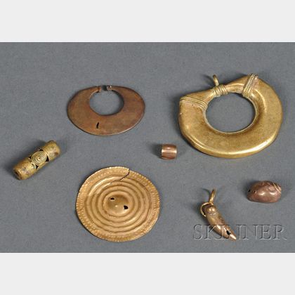 Seven Pre-Columbian Metal Ornaments