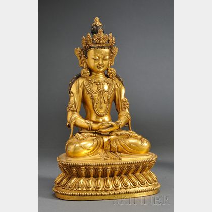 Gilt-bronze Bodhisattva