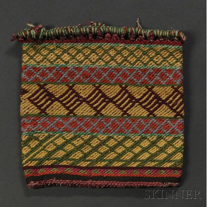 Chippewa Finger-woven Yarn Bag