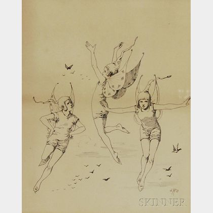 Jessie McDermott (American, 19th Century) Three Foolish Fairies