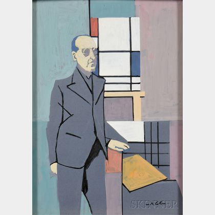 Max Arthur Cohn (American, 1903-1998) Piet Mondrian in his Studio