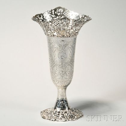 Roger Williams Silver Co. Sterling Silver Vase