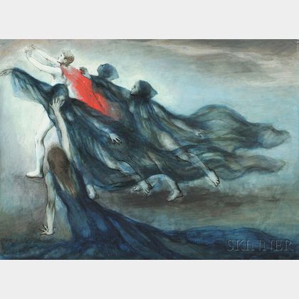 Pavel Tchelitchew (Russian/American, 1898-1957) Group of Dancers in a Scene from L'Errante