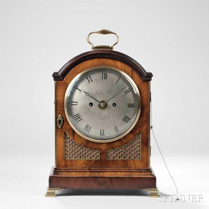 Richard Powis Mahogany Bracket Clock with Alarm