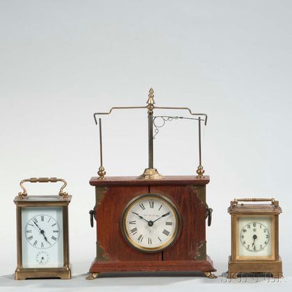 Flying Pendulum Ignatz and Two Carriage Clocks