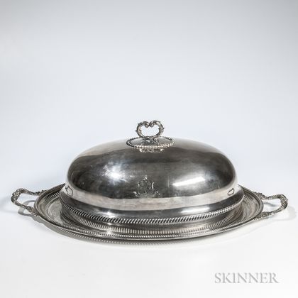 Two Pieces of English Silver-plated Tableware