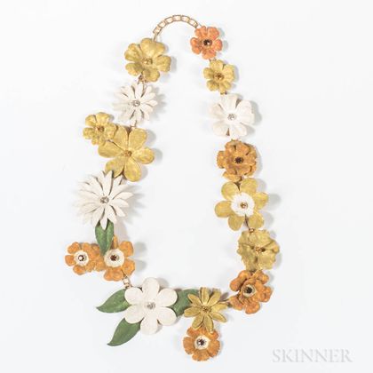 Sandor Enameled Floral Necklace
