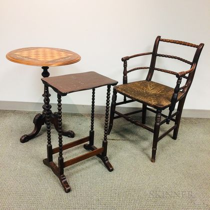 Three Pieces of Victorian and Victorian-style Furniture