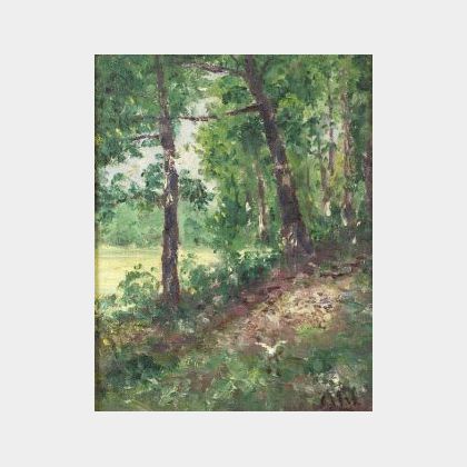 Henry Hammond Ahl (American, 1869-1953) Path Through the Woods
