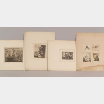 Large Lot of Old Master Prints and Works on Paper Including Works By or After: Rembrandt van Rijn (Dutch, ... 