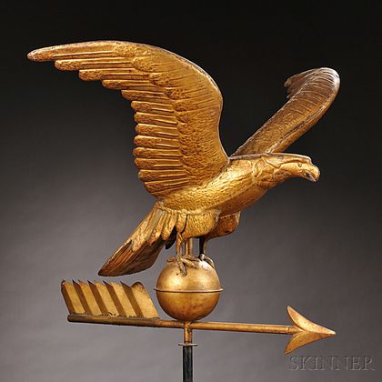 Molded Copper Spreadwing Eagle Weathervane