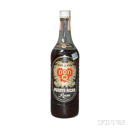 Don Q Black Label Puerto Rican Rum, 1 4/5 quart bottle 