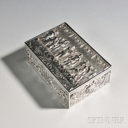 German Silver Cigar Box