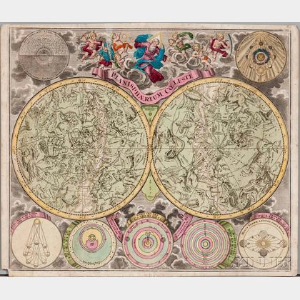 Celestial Chart. Matthias Seutter (1678-1757) Planisphaerium Coeleste.