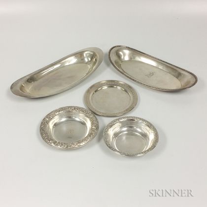 Five Pieces of Sterling Silver Hollowware