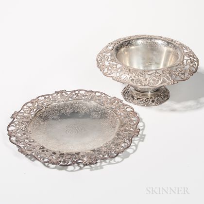 Gorham Sterling Silver Center Bowl and Undertray