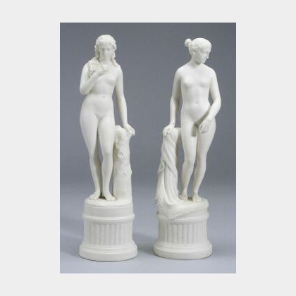 Two Parian Figures of Women