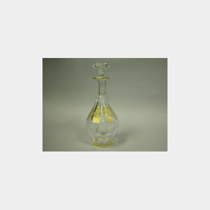 Baccarat Gilt Decorated Crystal Decanter. 