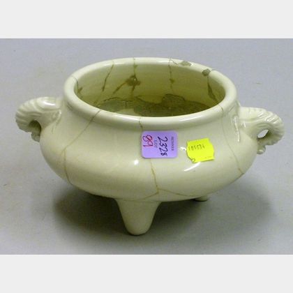Chinese Blanc de Chine Footed Censer
