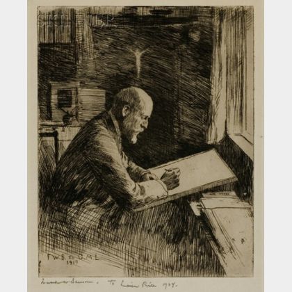 Frank Weston Benson (American, 1862-1951) Portrait of Charles Martin Loeffler