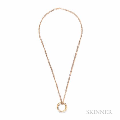 18kt Gold and Diamond "Trinity" Pendant Necklace, Cartier