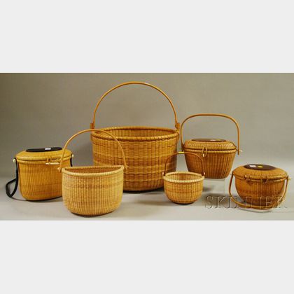 At Auction: 3 NANTUCKET BASKET PURSES