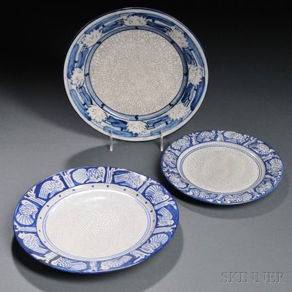 Three Dedham Pottery Plates 