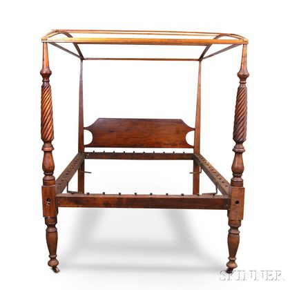 Classical Carved Maple Canopy Bed