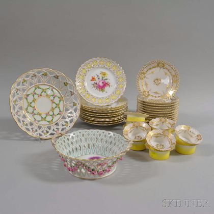 Thirty-five German Porcelain Dishes