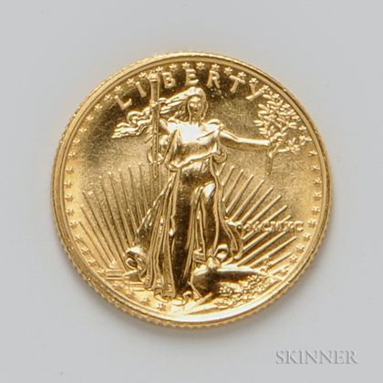 1990 $5 American Gold Eagle.