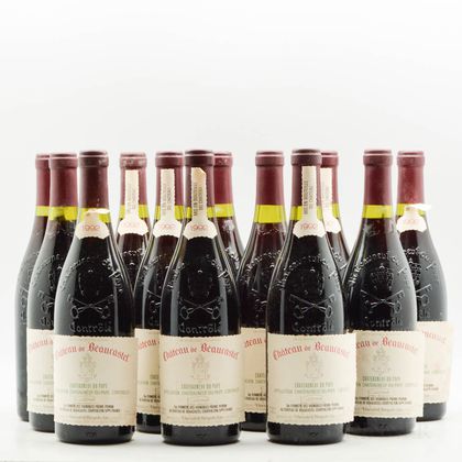 Chateau Beaucastel Chateauneuf du Pape 1992, 12 bottles 