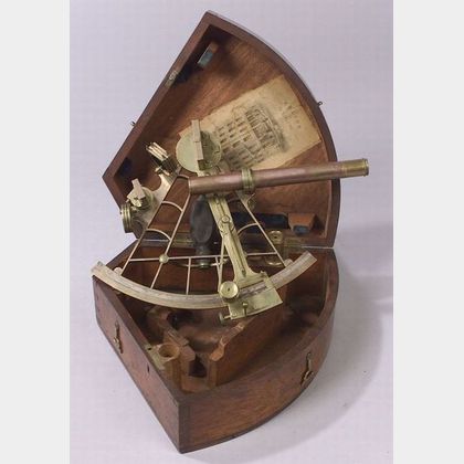 Brass 8-inch Radius Sextant by Spencer, Browning & Co.