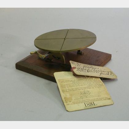 Patent Model of a Machine for Dressing Wood and Stone