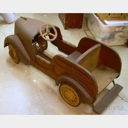 Painted Steel and Wood Buick Station Wagon Pedal Car