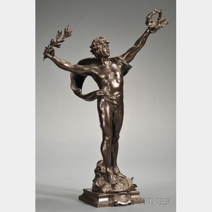 Bronzed Metal Figure Titled Le Triomphe