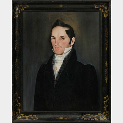 Sheldon Peck (Vermont, New York, and Illinois, 1797-1868) Portrait of Hiram Augusta Adams (1799-1883).
