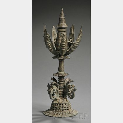 Bronze Lotus-shaped Reliquary