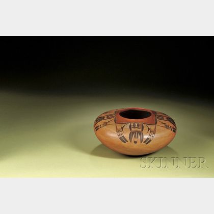 Contemporary Southwest Polychrome Pottery Bowl