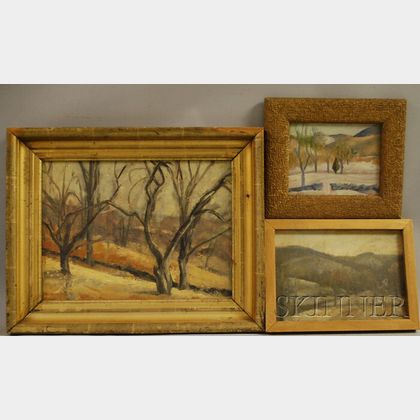 George Elmer Browne (American, 1871-1946) Lot of Three Landscapes