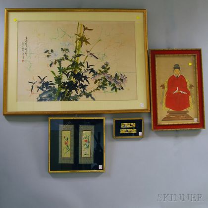 Four Framed Asian Items