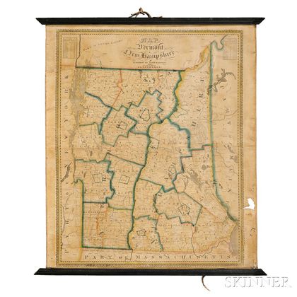 Vermont and New Hampshire. Lewis Robinson (1793-1871) Map of Vermont & New Hampshire.